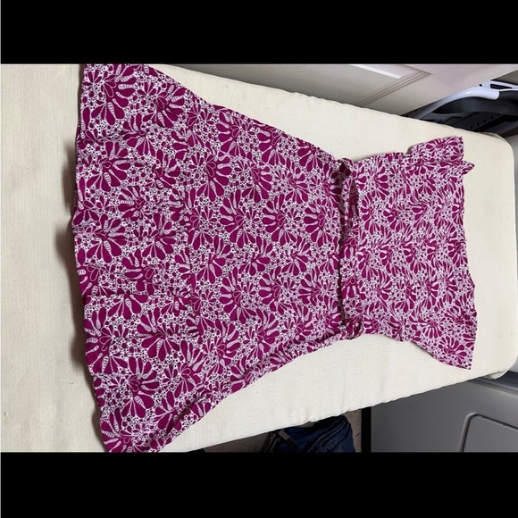 NWT Loft size 4 pink eyelet belted flutter sleeve dress - Picture 3 of 11